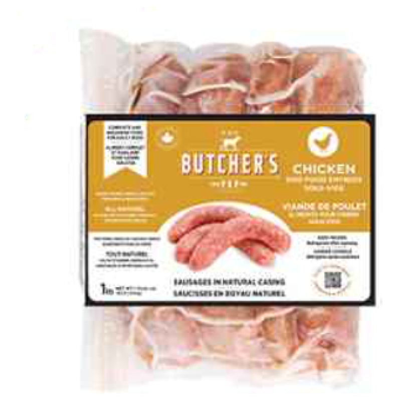 The Butchers Pup Dog Food Chicken Sausages Entree 454g