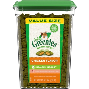 FELINE GREENIES SMARTBITES HEALTHY INDOOR Natural Treats for Cats, Chicken Flavor