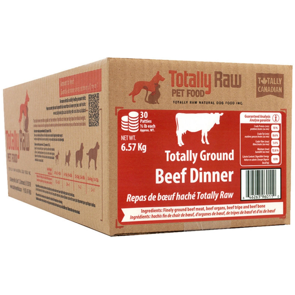 Totally Raw Pet Food Beef Dinner Patties 30ct 6.57kg