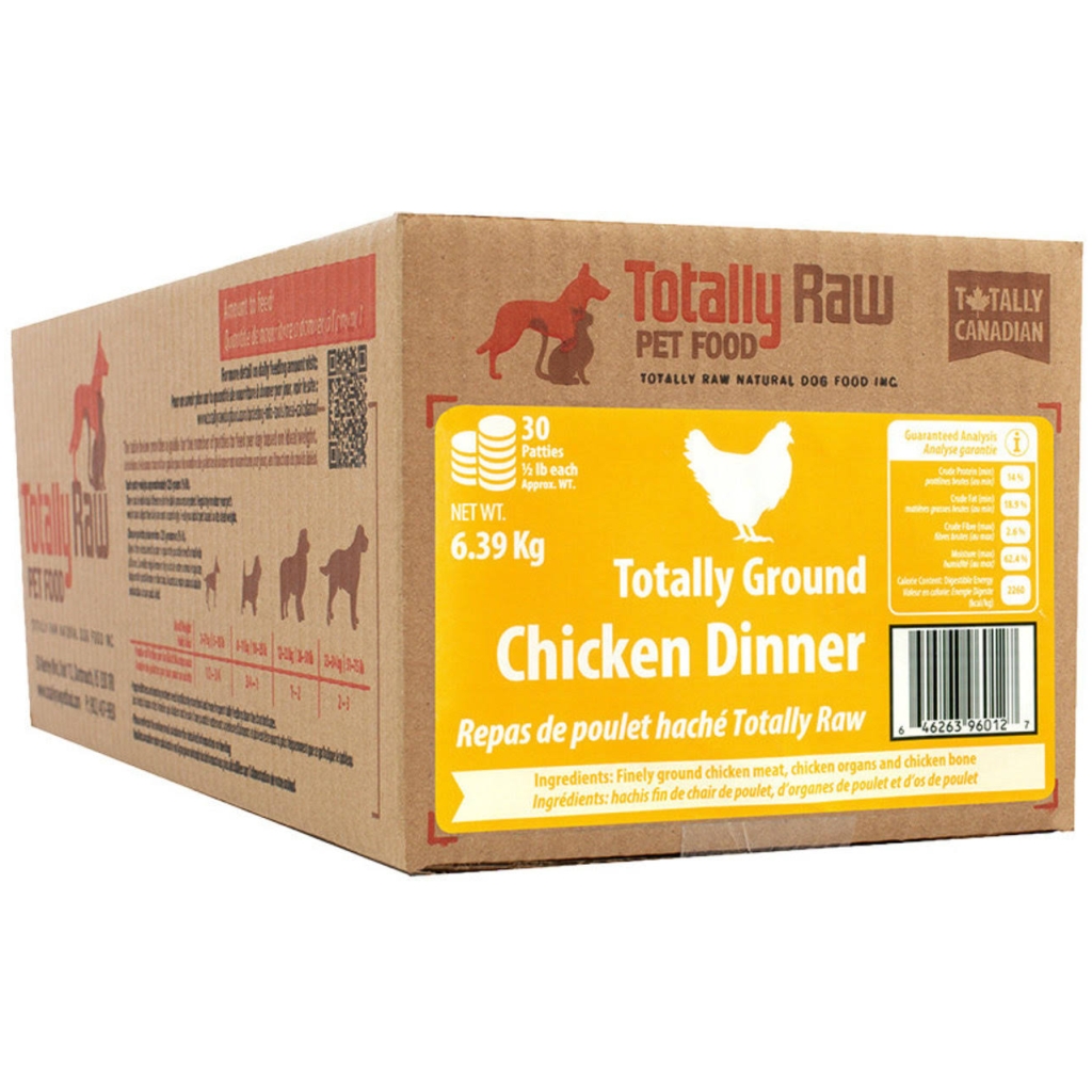 Totally Raw Pet Food Chicken Dinner Patties 30ct -6.39kg