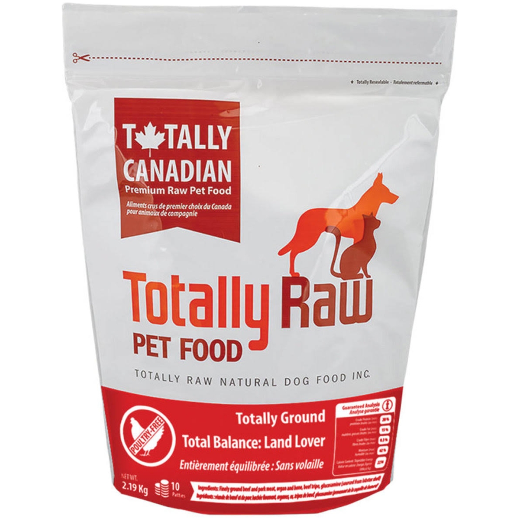 Totally Raw Pet Food Land Lover Patties 10ct 2.19kg