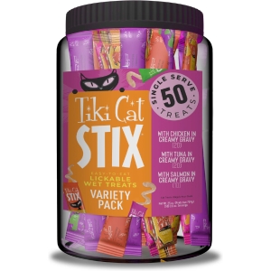 Tiki Cat Stix Wet Treats Variety Mega Jar 50/0.5 oz
