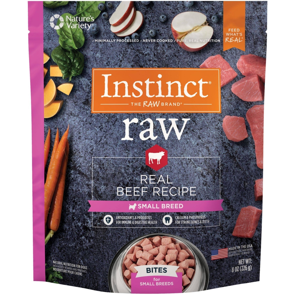 Natures Variety Instinct  The Raw Beef Bites Small Breed 8oz