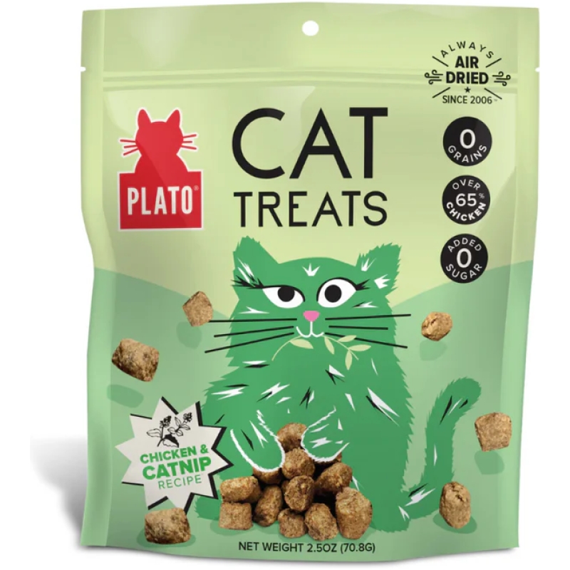 Plato Air Dried Cat Treats - Chicken & Catnip Recipe