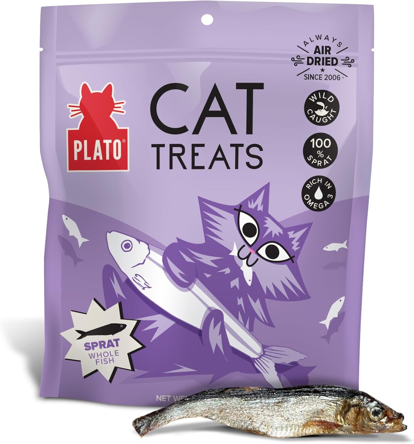 Plato Air Dried Cat Treats - Baltic Sprat