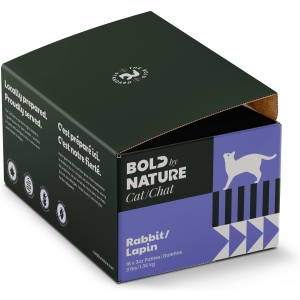 Bold By Nature Cat Raw Rabbit Patties, 16 x 3oz 3-lb