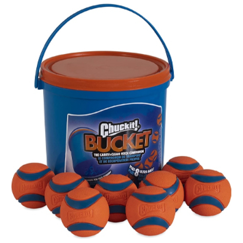 Chuckit! Bucket With Ultra Ball Medium 8PK