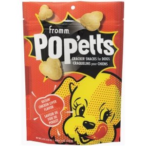 Fromm Pop'etts Kickin' Chicken Liver Cracker Snacks Dog Treats 170g