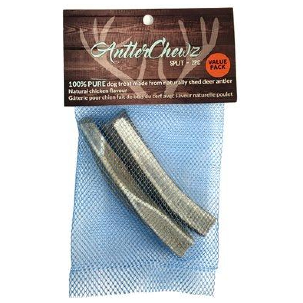 Antler Chewz Chicken Flavor Split Chew Large 2ct