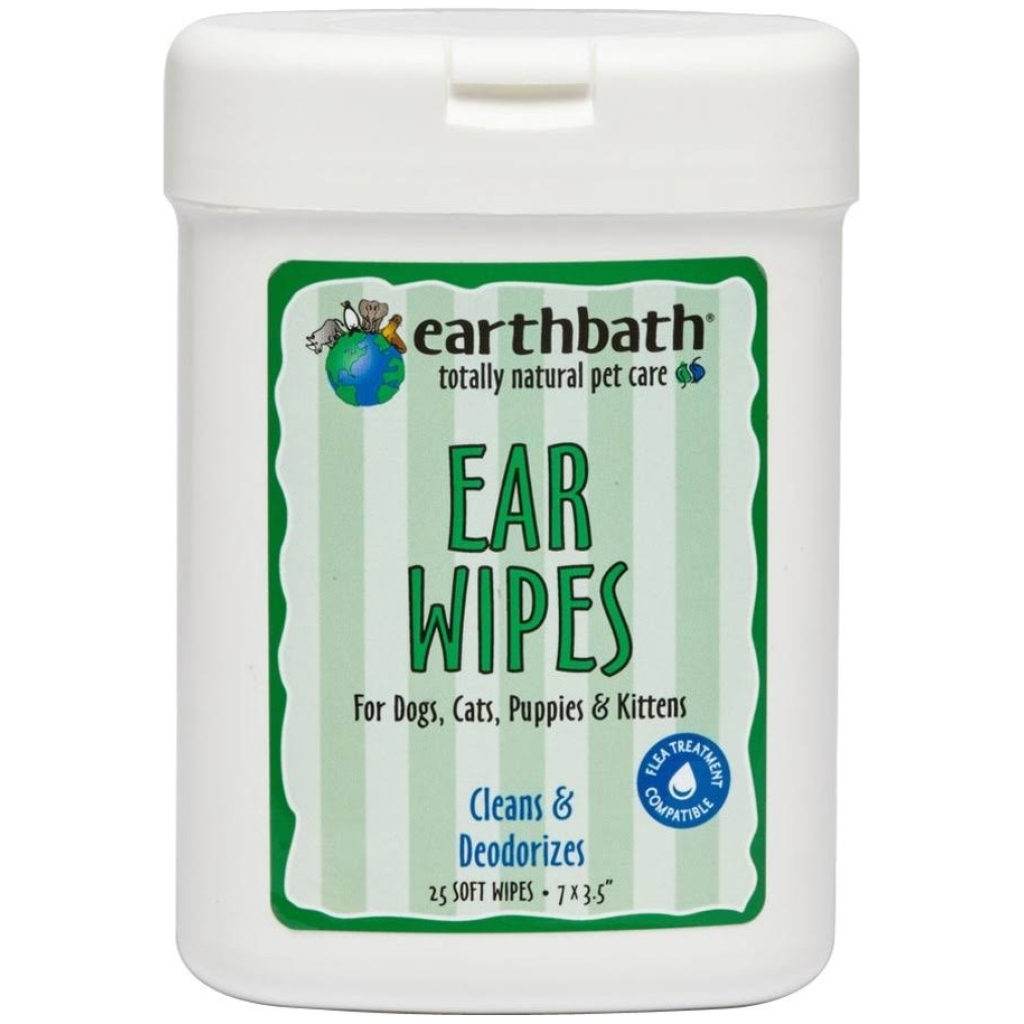 Earthbath Ear Wipes For Cat & Dog 7''x 3.5'' 25ct