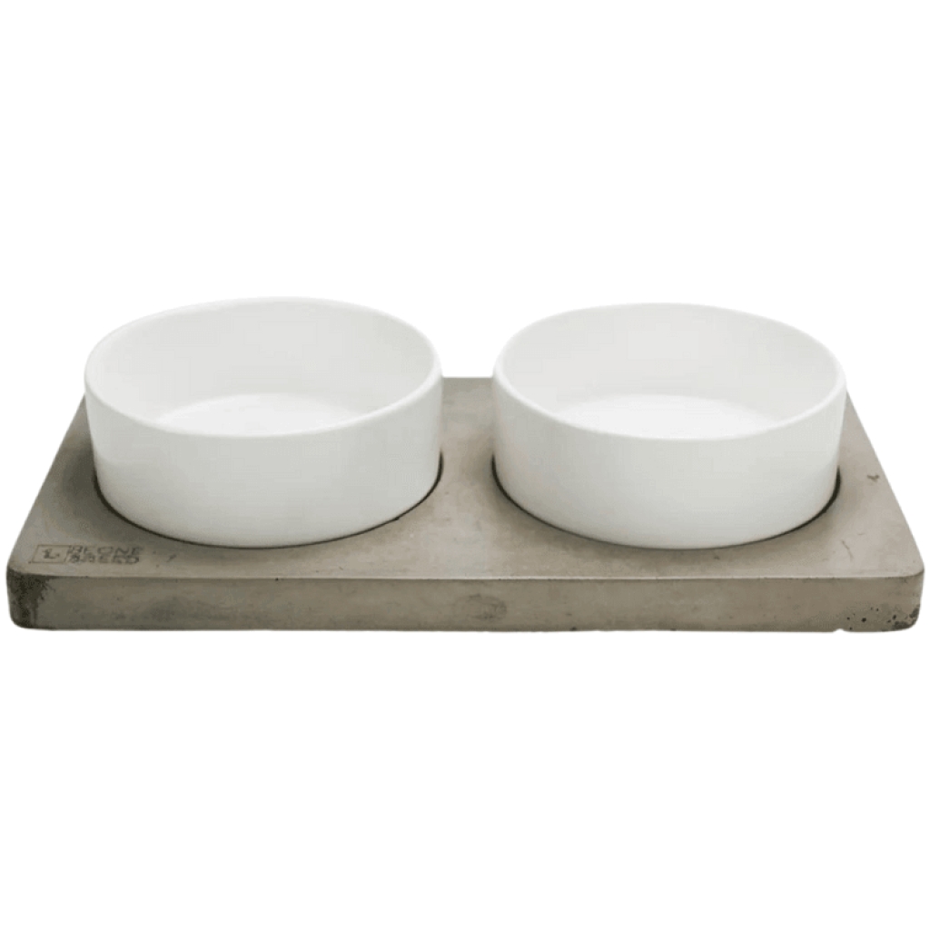 Be One Breed - Bamboo & Ceramic Bowls - White