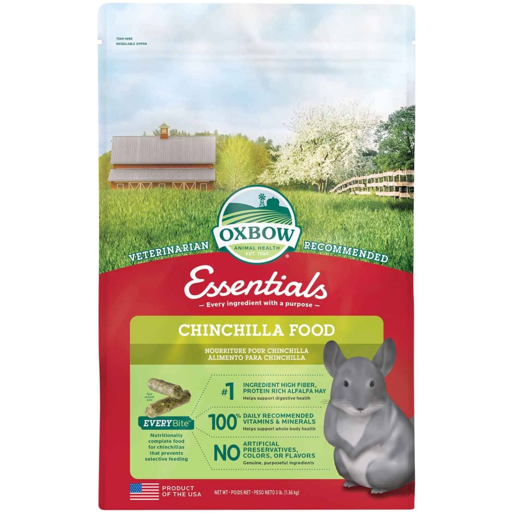 Oxbow Animal Health Chinchilla Deluxe Fortified Small Animal Feeds, 5-Pound