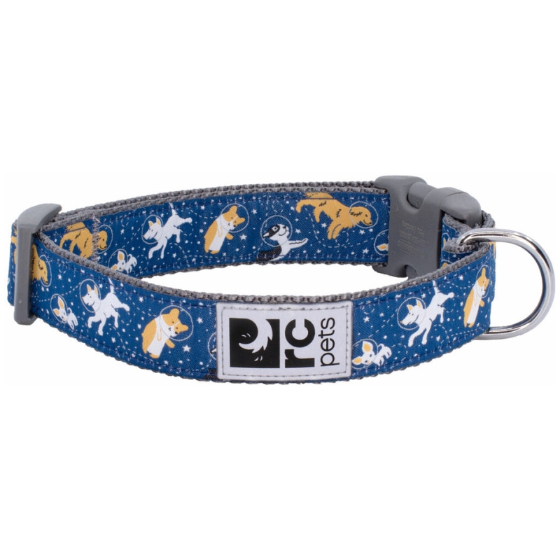 RC Pets Clip Collar For Dogs In Space Dogs Pattern