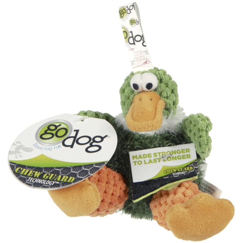 GoDog Just For Me Checkers Sitting Duck With Chew Guard Toy