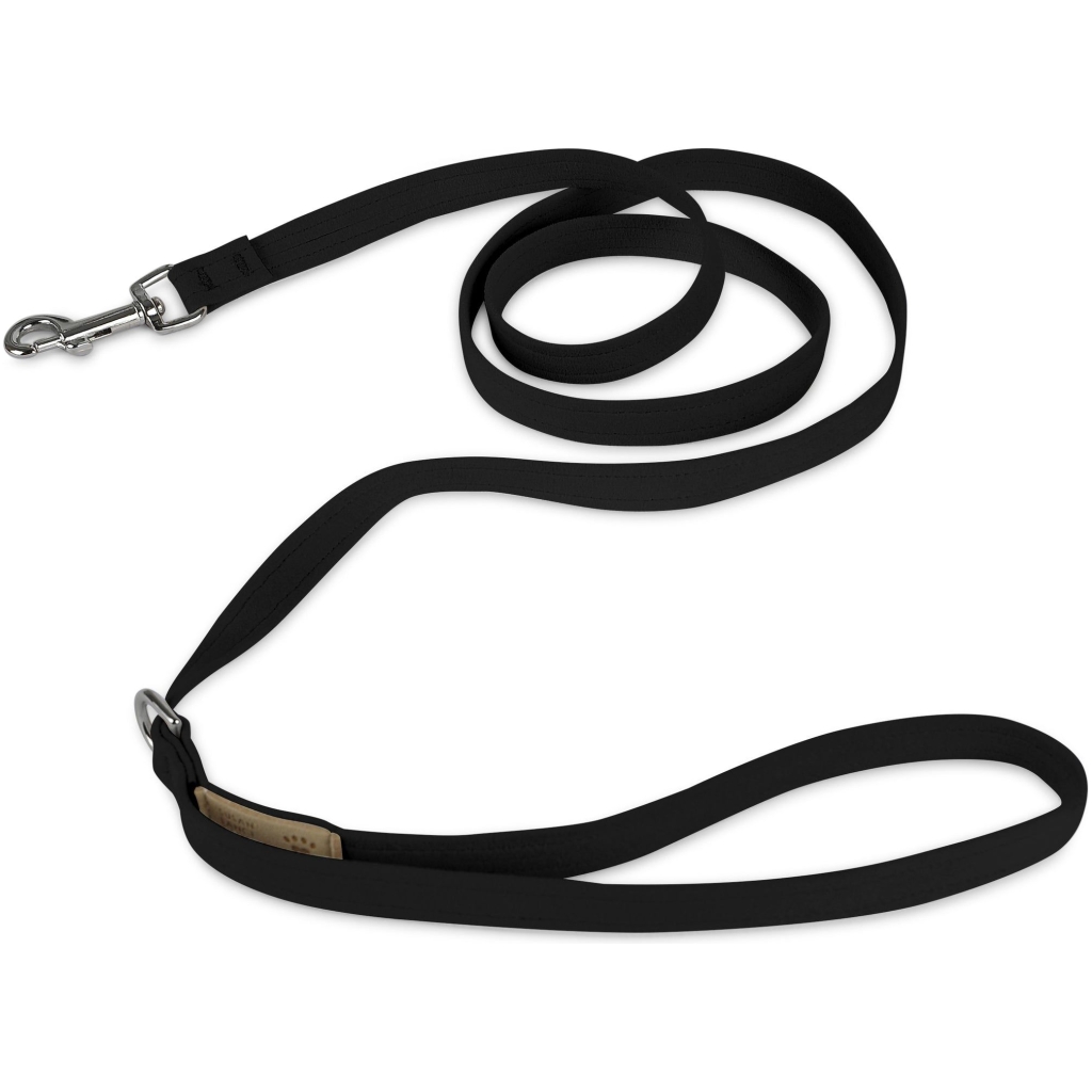 Susan Lanci 4' soft suede leash Black