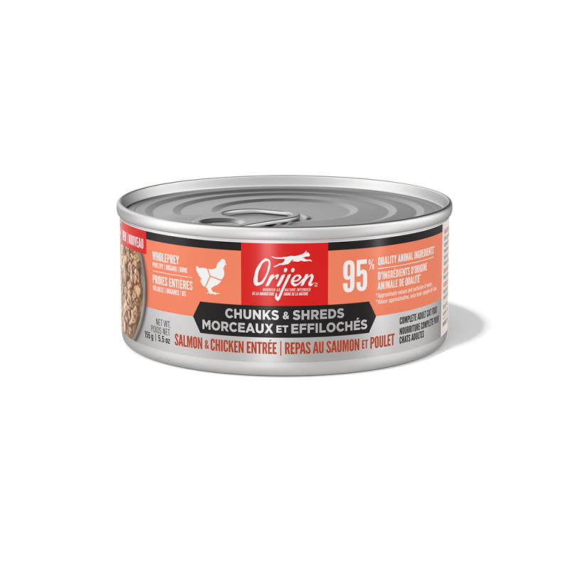 Orijen Chunks & Shreds Salmon & Chicken Cat Food, 155g