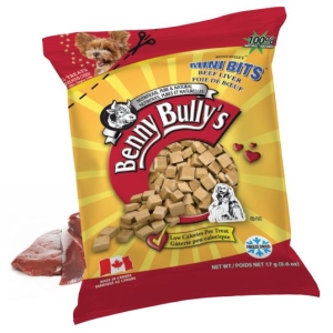 Benny Bullys Pillow Pack Mini Bits – Beef Liver (Freeze-Dried Dog Treats, 17g)