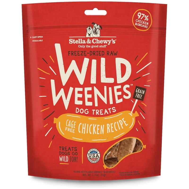 Stella & Chewy’s Wild Weenies Freeze-Dried Chicken Recipe Dog Treats (3.25 oz)