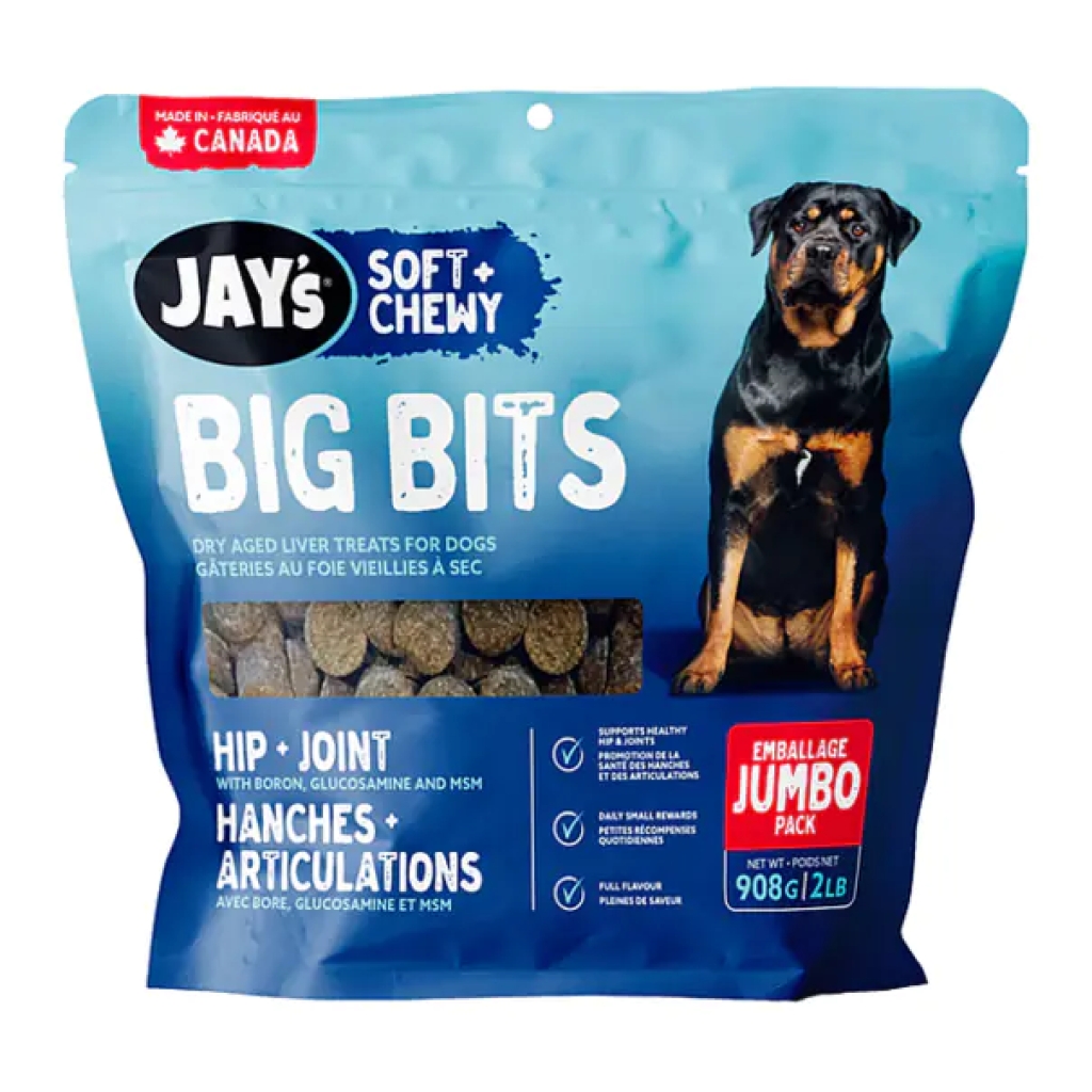 Jay’s Big Bits Hip & Joint Soft & Chewy Dog Treats (908 g)