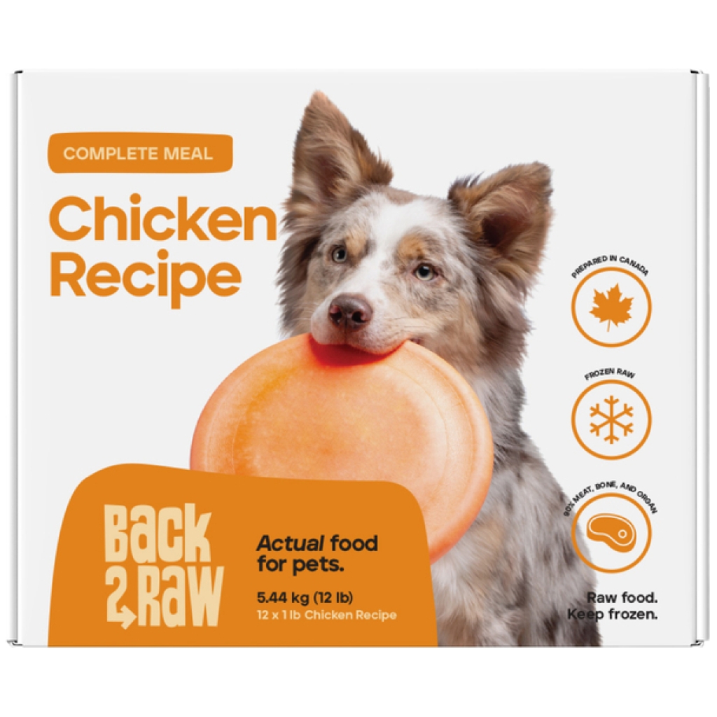 Back2Raw Complete Chicken Recipe Raw Dog Food – 12 × 1 lb