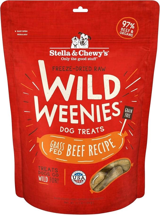 Stella & Chewy's Wild Weenies Freeze-Dried Raw Beef Dog Treats 11.5 oz